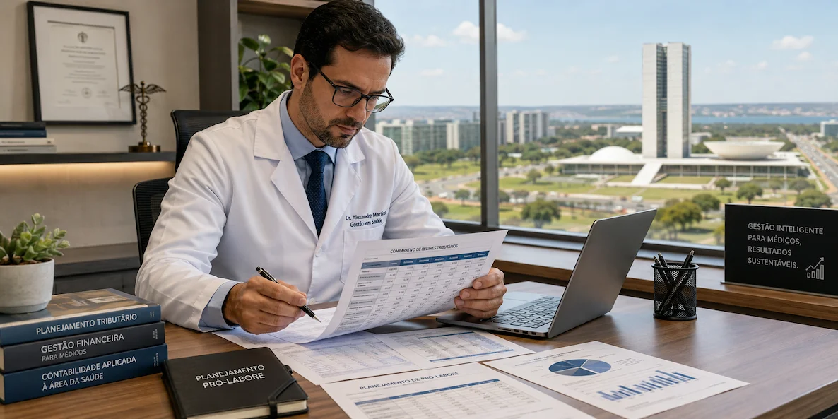 Planejamento tributário estratégico para profissionais e clínicas médicas em Brasília.